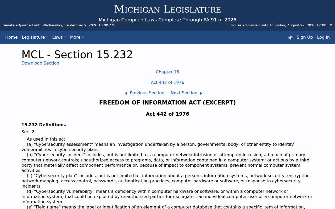 Missaukee County court records and Michigan FOIA boundary source