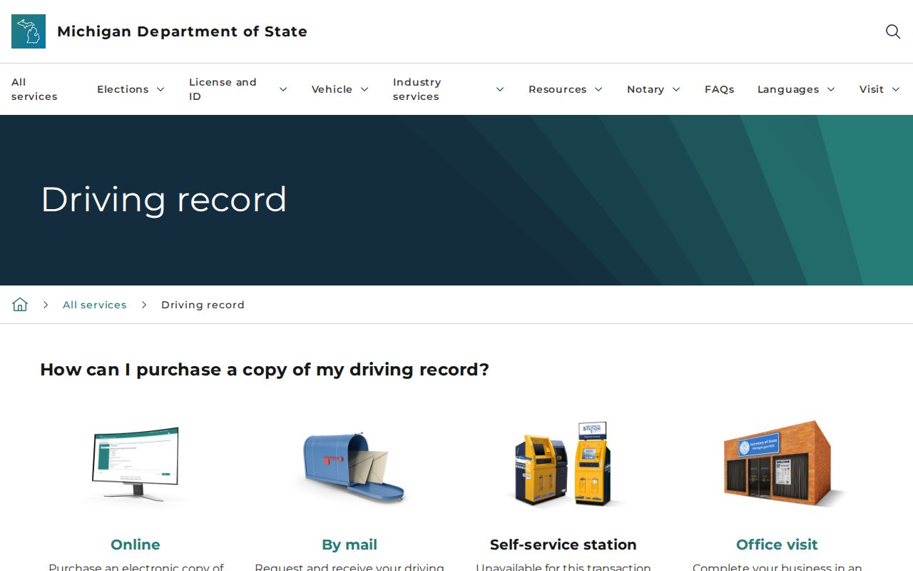 Missaukee County traffic court distinction from Michigan Secretary of State driver record resource